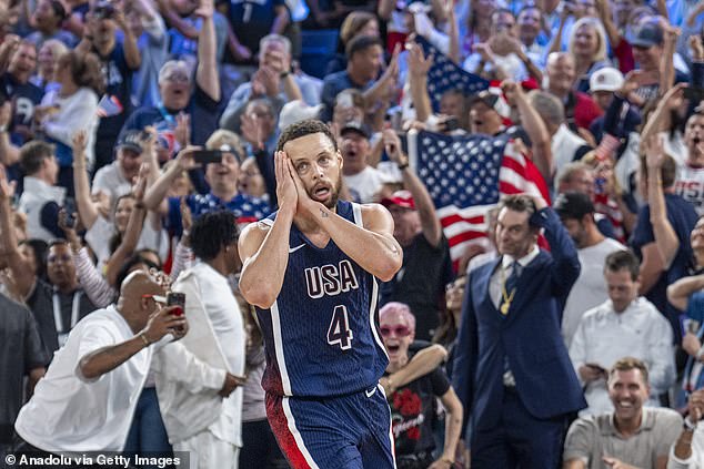 Curry made his famous 'night night' gesture while inspiring the Americans to Olympic gold