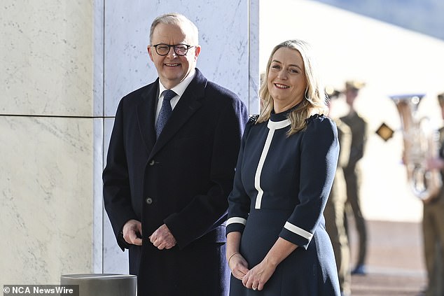 The surprise results could spell disaster for both major political parties, as a hung parliament would tip the balance of power in the hands of smaller parties. Pictured is Anthony Albanese with his fiancée Jodie Haydon