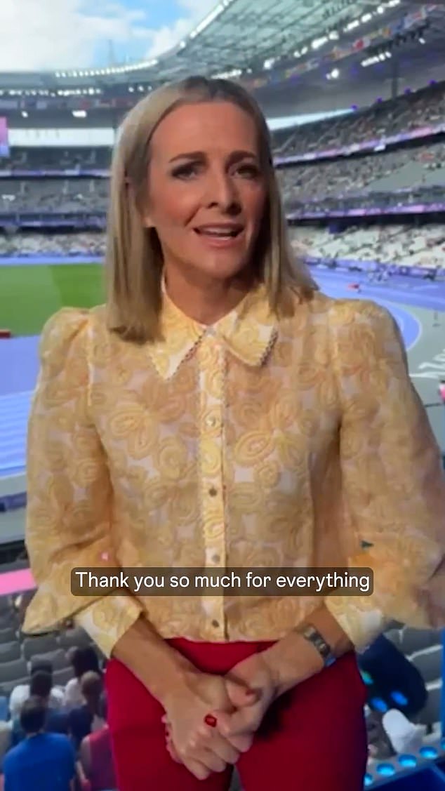 Announcer Gabby Logan said Team GB were 'amazing' and had 'created memories that will last a lifetime'