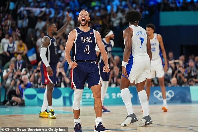 The Golden State Warriors poster boy made his first appearance at the Olympics