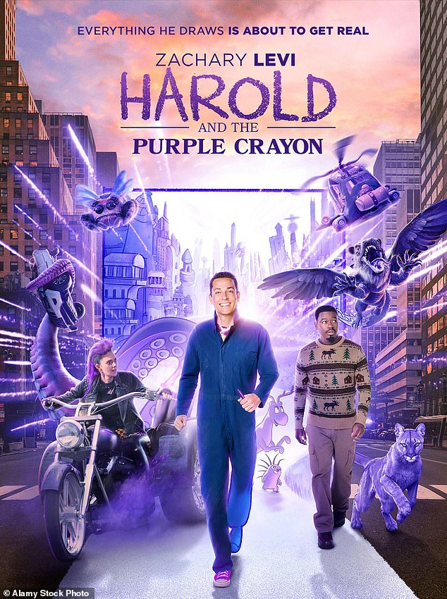 Harold and the Purple Crayon starring Zachary Levi, Lil Rey Howery and Zooey Deschanel dropped to eighth place, earning $3.1 million