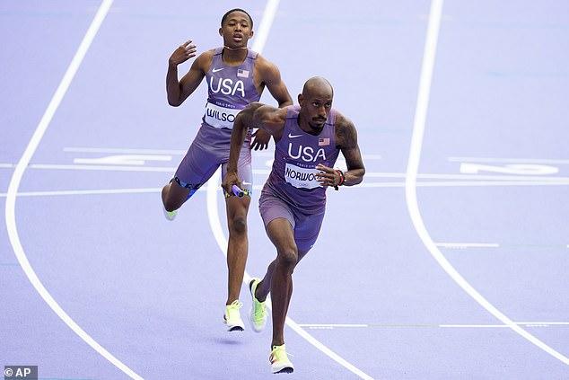 Vernon Norwood from the United States takes over from teammate Quincy Wilson