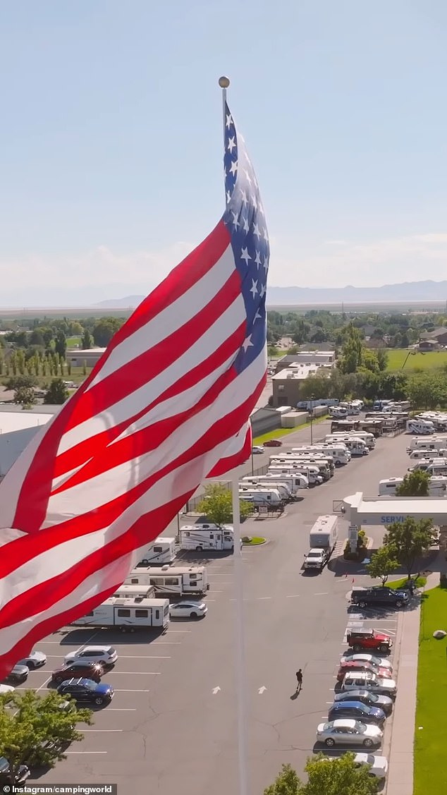 Officials reiterated Friday that they never asked Camping World to remove the flag from the property and that the company did not have a permit to do so.