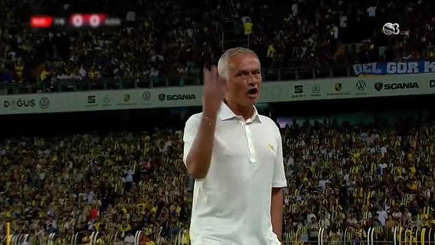 Fans were thrilled to see Mourinho in action as his team took on Adana Demirspor on Sunday