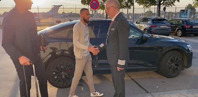 1723447147 219 Matthijs De Ligt and Noussair Mazraoui arrive at Munich Airport