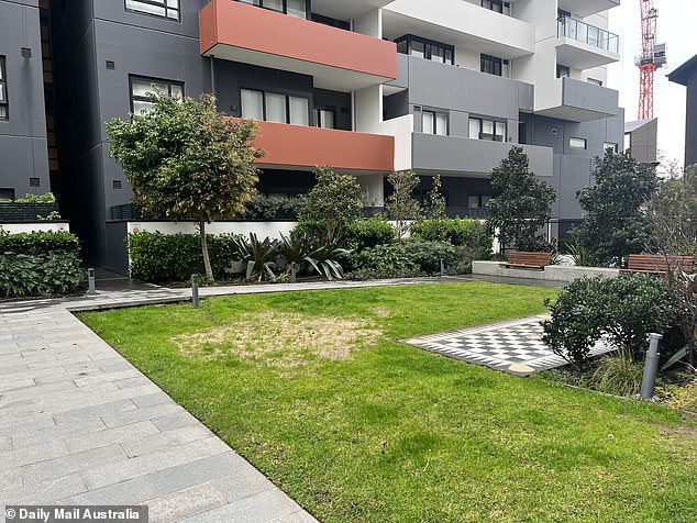 The man's body was found in the courtyard of a building on Conder Street in Burwood, in central Sydney.