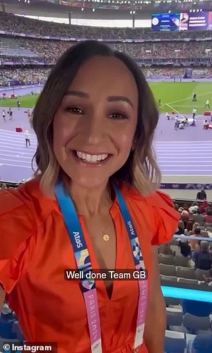 Former heptathlon champion and now presenter Jessica Ennis-Hill said: 'Well done Team GB'