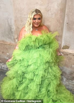 Gemma Collins jumped on the Brat summer trend when she rocked a bright green ball gown for her recent Instagram photo on Friday