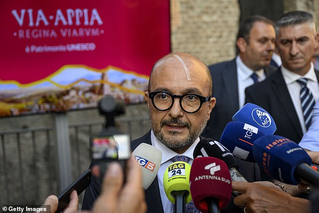 Rumor has it that Italy's Minister of Culture, Gennaro Sangiuliano (pictured), is also on the guest list