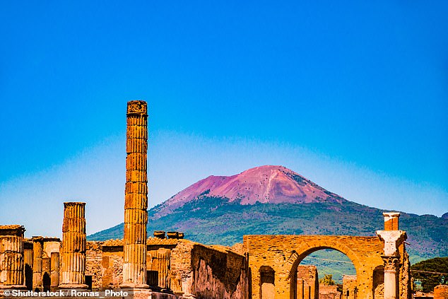 After the eruption, the bodies of victims at Pompeii were famously preserved in a protective shroud of ash before they eventually decayed (stock photo)