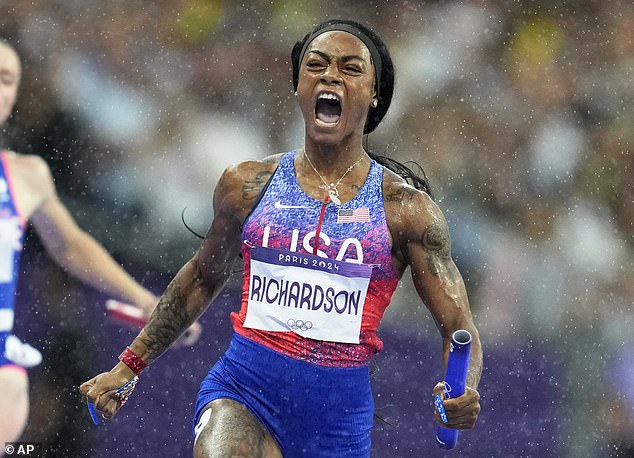 Sha'Carri Richardson gave the US gold in the women's 4x100m relay after having to settle for silver in the 100m final