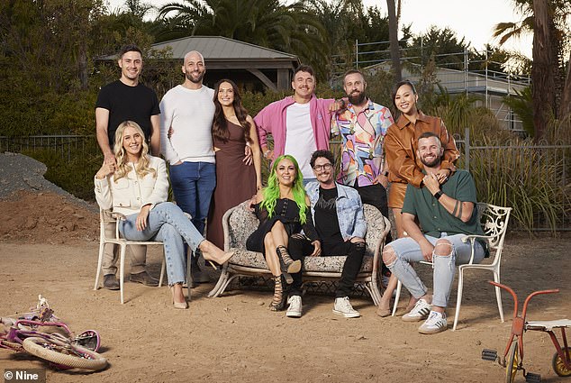 While this usually happens on the first few nights, Scott revealed that the teams won't be stopping roughing it anytime soon. In previous seasons, contestants would start by building a bedroom in their house so they had a space to stay in while they worked on the rest of the house. Pictured: The cast of Block Island 2024