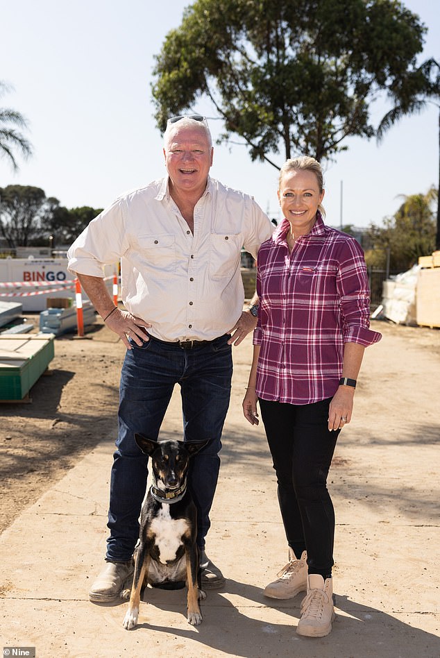 However, this season the first room the Blockheads have to build is the main bathroom, meaning all five teams will be camping in tents on the property for at least the first week of the competition. Pictured: The Block co-hosts Scott Cam and Shelley Craft