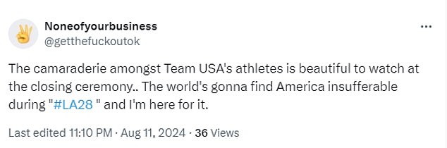 1723475454 421 Olympics fans react to Team USAs show stopping Olympic closing ceremony