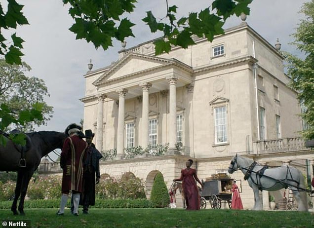 Lady Danbury's Bridgerton estate (pictured) is represented by the Holburne Museum