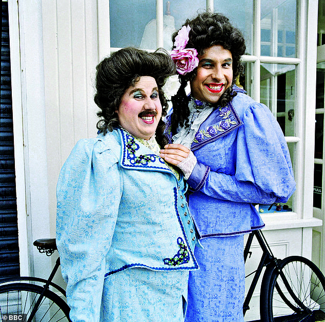 The comedian became a household name with his sketch show Little Britain with his regular partner Matt Lucas (pictured together in costume in October 2004)