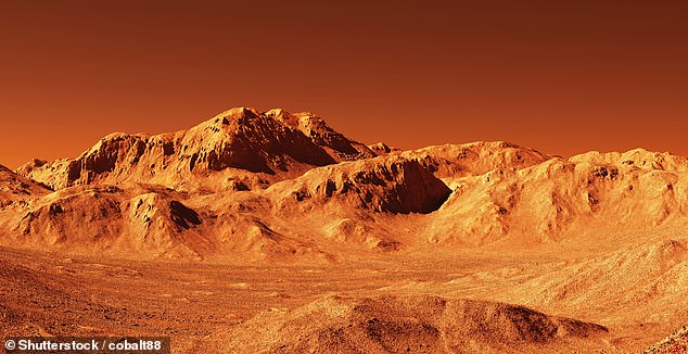 Their analysis of seismic data led to the conclusion that there is a deep layer of fractured igneous rock – cooled magma – saturated with water (artist's impression of Mars)