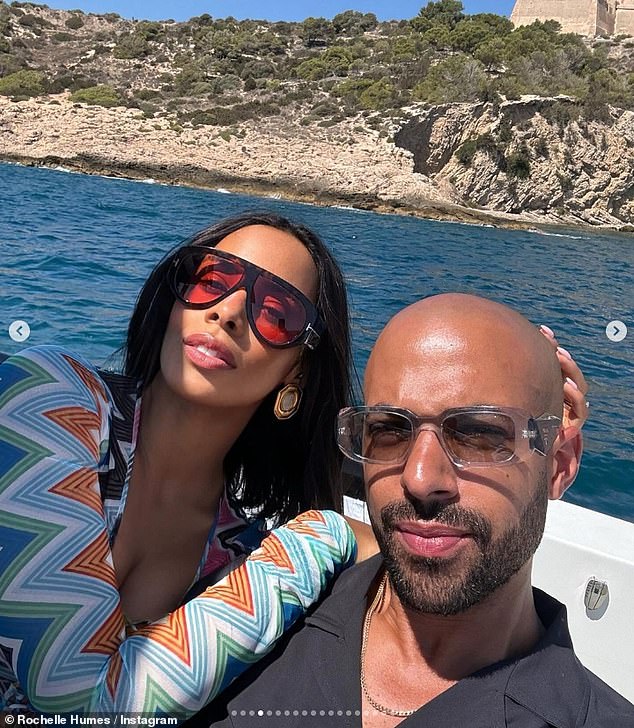 Rochelle later posed for a loved-up selfie with her husband Marvin Humes, 39, whom she married in 2012, during the extravagant yacht trip