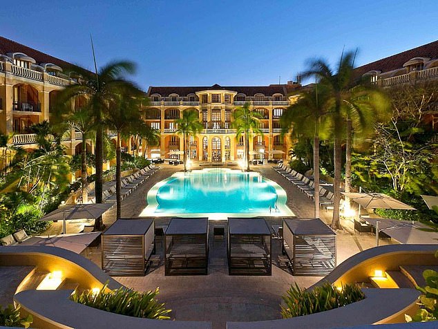 The couple are expected to stay in the Presidential Suite at the Sofitel Legend Hotel in Cartagena (pictured) which costs £2,500 a night.