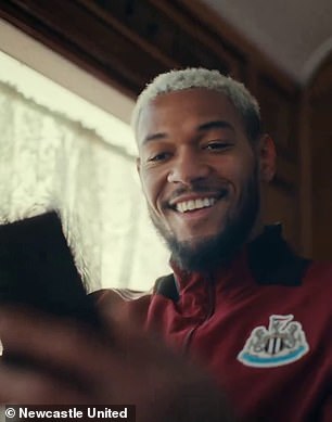 Newcastle star Joelinton was seen on a video call with teammate Sean Longstaff