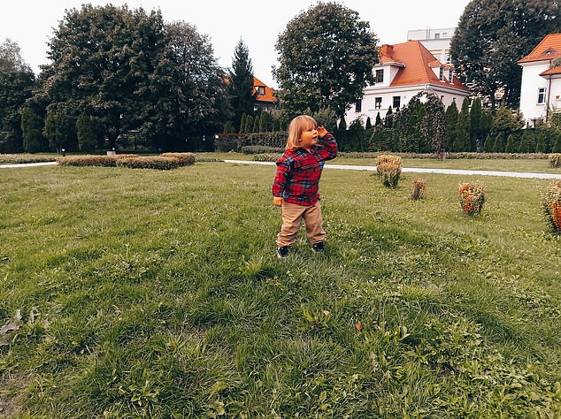 Ignacy, 4, was found wandering the streets in nothing but his shoes in Gliwice, southwestern Poland