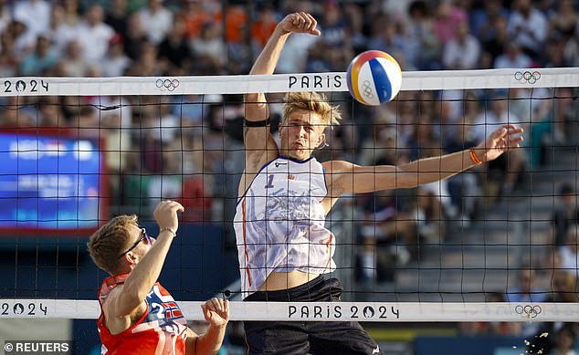 The pedophile (pictured during the Netherlands' Olympic preliminary round in pool B against Norway) served only one year of his five-year sentence for raping a 12-year-old girl