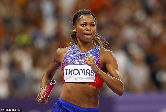 Harvard University graduate Gabby Thomas won three gold medals in Paris