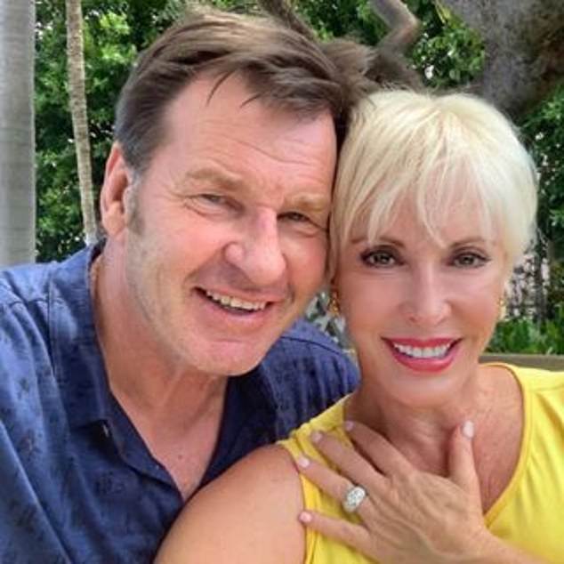 Sir Nick Faldo and Lindsay De Marco after their engagement in 2020