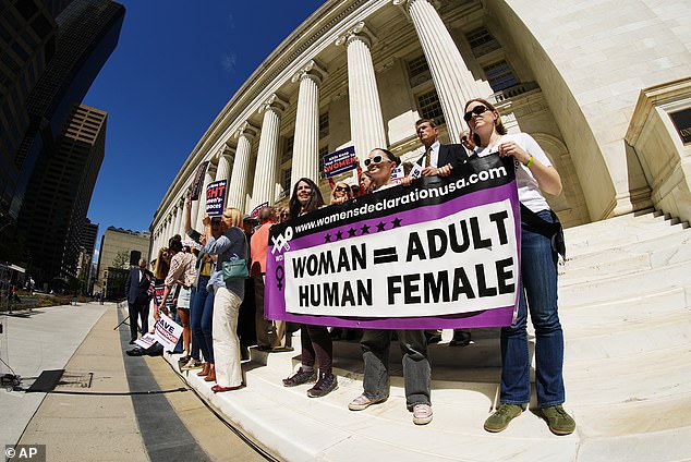 Protests over gender and sex changes have roiled Colorado, leading to this protest at a Denver appeals court in May