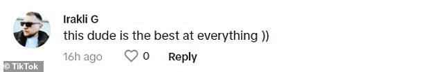 Followers who did not know the cyclist's real identity were quick to respond to the comments and express their admiration for his skills