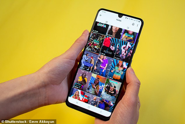 Group chats are available to all TikTok users 16 and older, but teen users face restrictions that limit their contact with strangers (stock image)