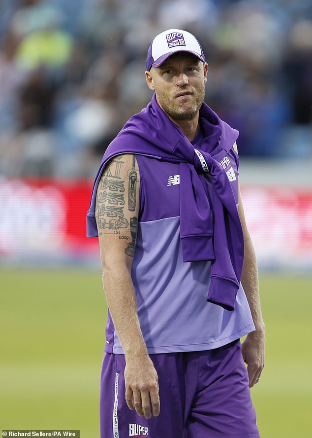 Since the incident, Flintoff has rarely been seen in public, with most of his appearances being at cricket matches. Pictured: Flintoff at Headingly in Leeds ahead of tonight's The Hundred men's match between Northern Superchargers, of which he is head coach, and London Spirit