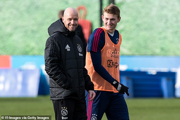 United manager Erik ten Hag (left) previously worked with De Ligt (right) at Ajax