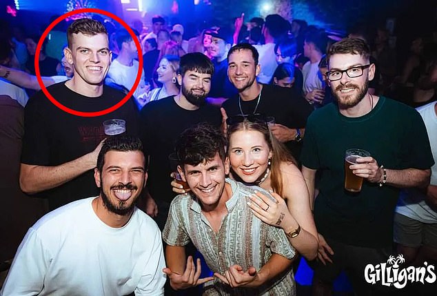 Blake Wilson is pictured enjoying a night out after moving to Cairns