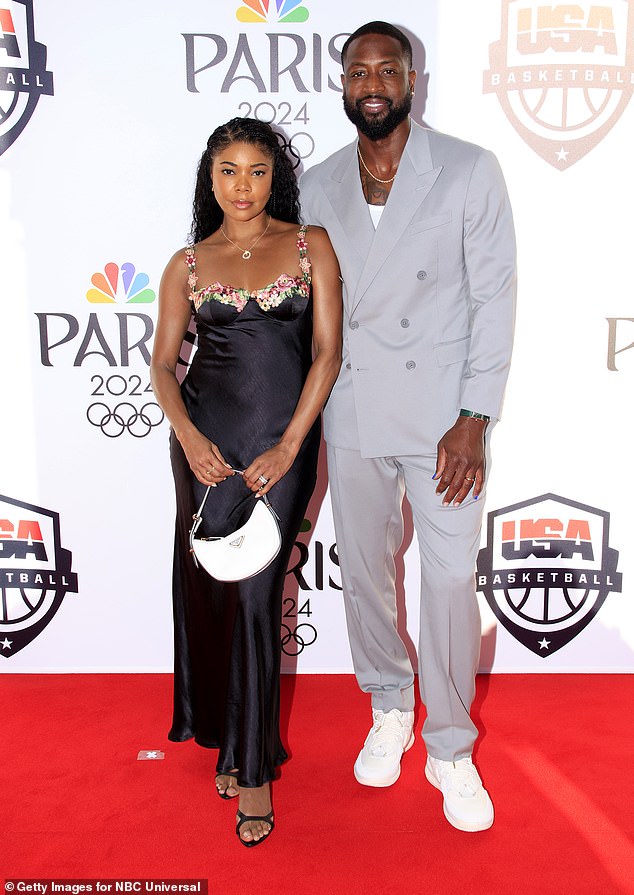 Ahead of their vacation, Gabrielle and Dwyane showed their support for Team USA at the Paris 2024 Olympic Games when they attended the NBC Universal and NBA celebration