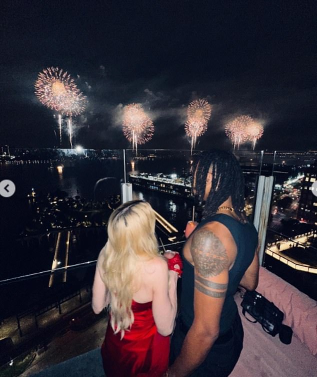 Their 4th of July celebration recently took place at Le Bain at The Standard in the Big Apple and clips from the evening showed them having fun on the balcony