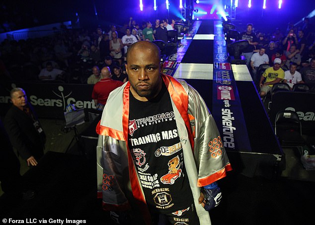 Sayers prepares to enter the cage before his bout with Derek Brunson at the Strikeforce event at Sears Centre Arena on July 30, 2011 in Hoffman Estates, Illinois