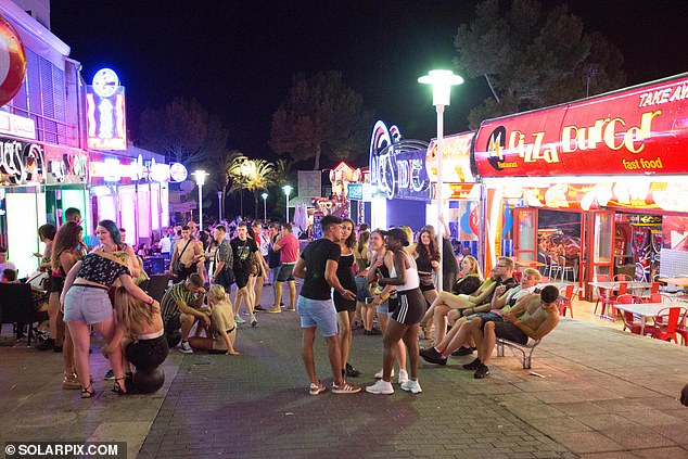 Last month a British tourist claimed she was raped on the beach, minutes from Magaluf's brash Punta Ballena party street