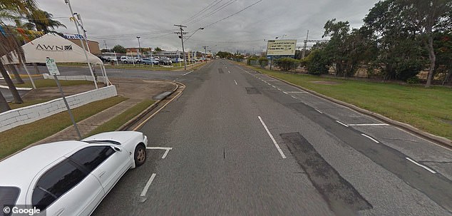 The mother of six crashed her Nissan Navarra into a brick wall on Toolooa Street in Gladstone (pictured street scene) in central Queensland at around 12.25am on June 14