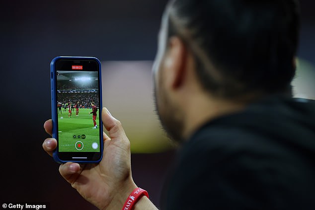 The phones can be combined to track up to 10,000 data points on each player's body