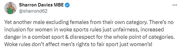 1723642060 246 Women are not welcome in woke sports Sharron Davies leads