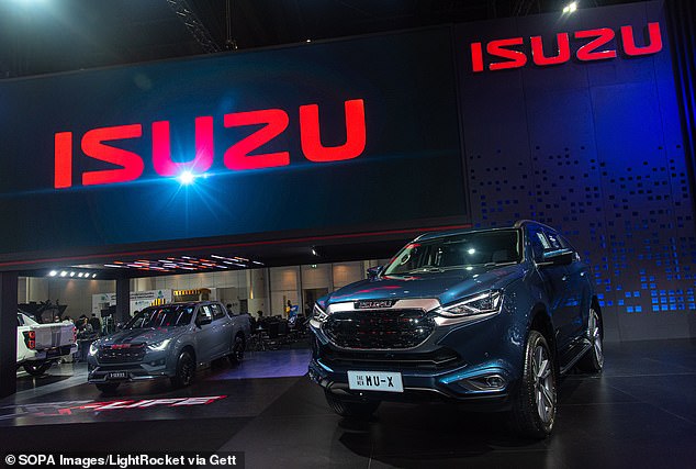 The Ministry of Infrastructure, Transport, Regional Development and Communications said software issues could cause their engines to suddenly stall (pictured: Isuzu MU-X SUV)