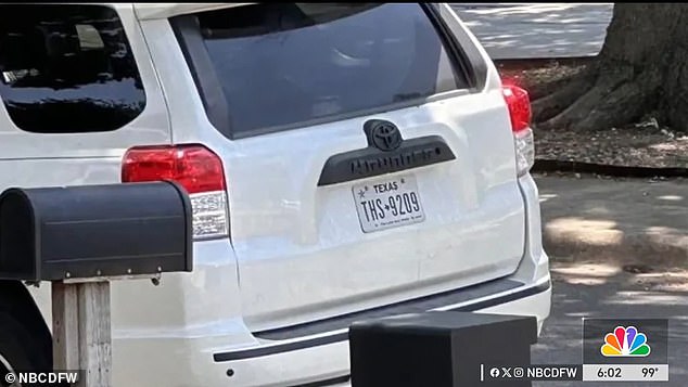 Skolnik managed to capture a photo of the vehicle's license plate, seen here, as Dallas police now investigate the incident