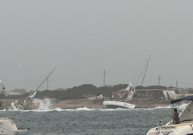 Ibiza and Formentera were the first to be hit by the storms before they moved towards Mallorca and Menorca