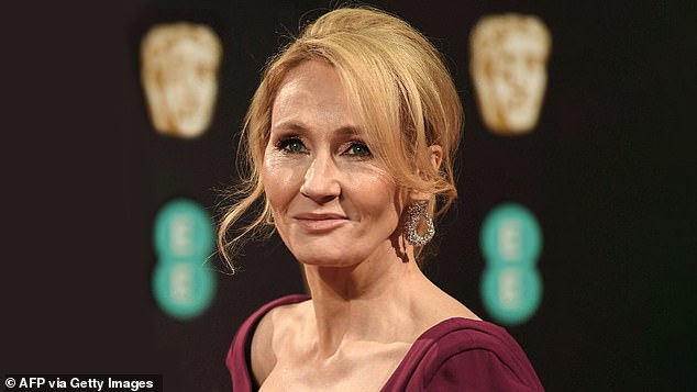 Harry Potter author JK Rowling, pictured at the BAFTA British Academy Film Awards at the Albert Hall in London in February 2017, has criticised Khelif's participation in this summer's Games.