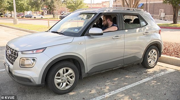 The teacher slept in his Hyundai Venue in the parking lot of the school where he works