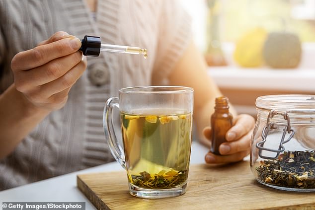 Soft drinks aren’t the only CBD product appealing to middle-aged moms. The product is also available as an oil and in tea bags.