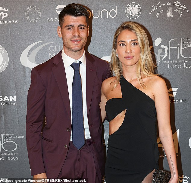 Morata and Campello pictured in February this year at an event in the Spanish capital