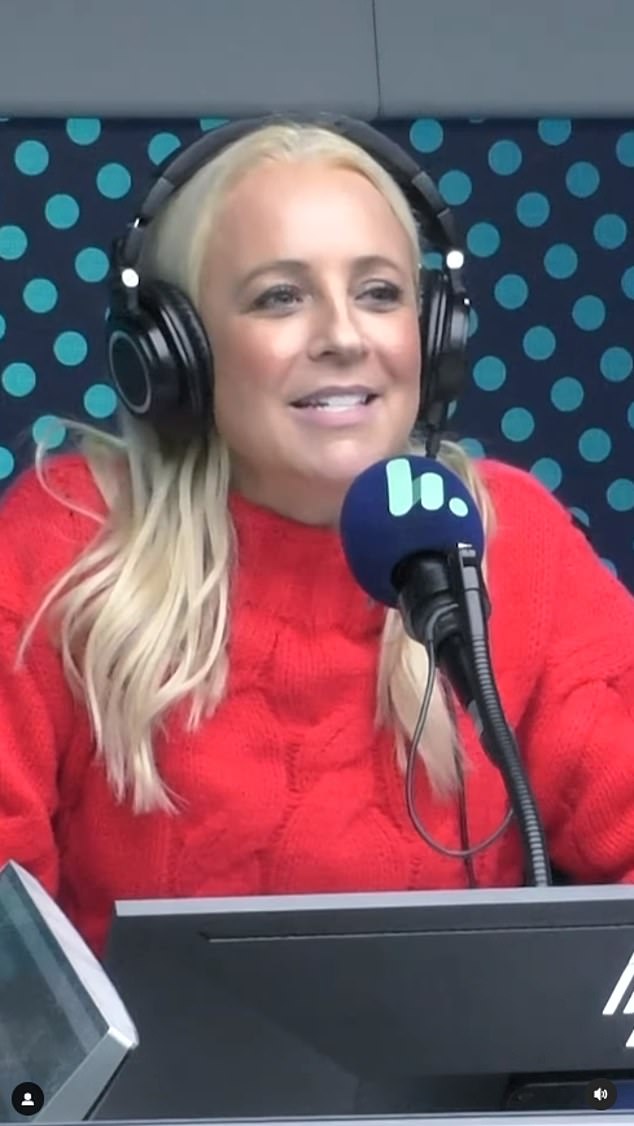 Nate, who appeared on the Carrie and Tommy radio show on Thursday, revealed that being on camera triggered his panic attack. Pictured is host Carrie Bickmore