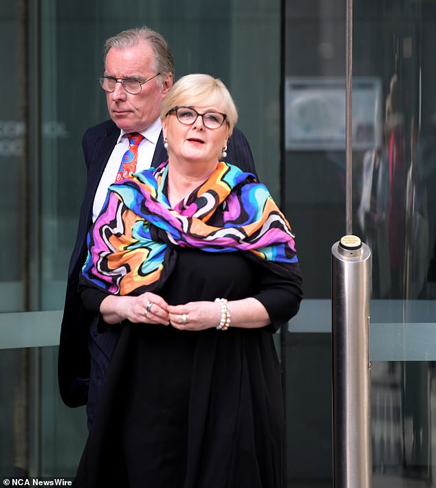 Liberal Senator Linda Reynolds is pictured, left, outside the Western Australian Supreme Court last week